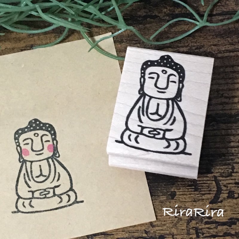 大仏ちゃん】デザインはんこ30x40mm_R143 | RiraRiraはんこストア