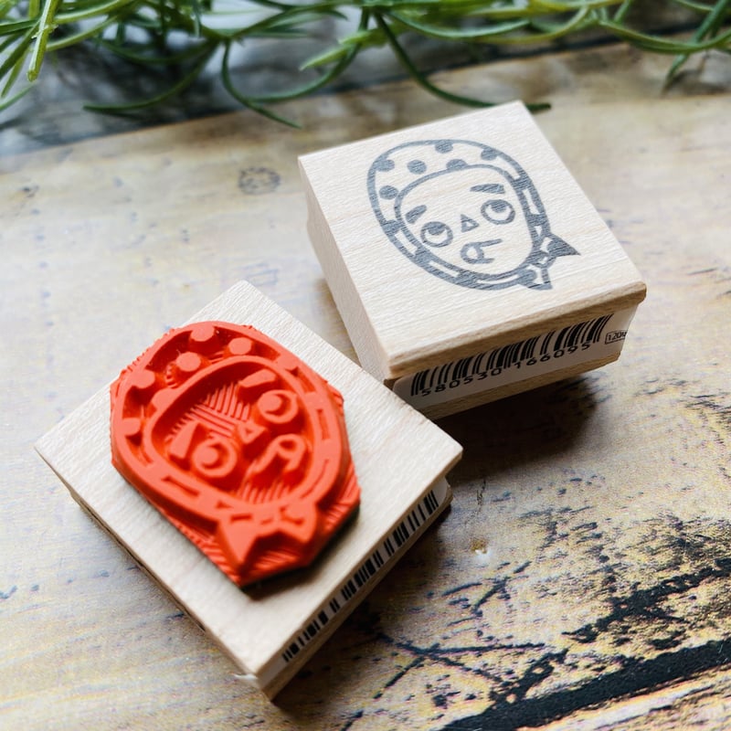 復活!!ひょっとこ＊26mmx30mm＊ラバースタンプ＊R072 | RiraRira