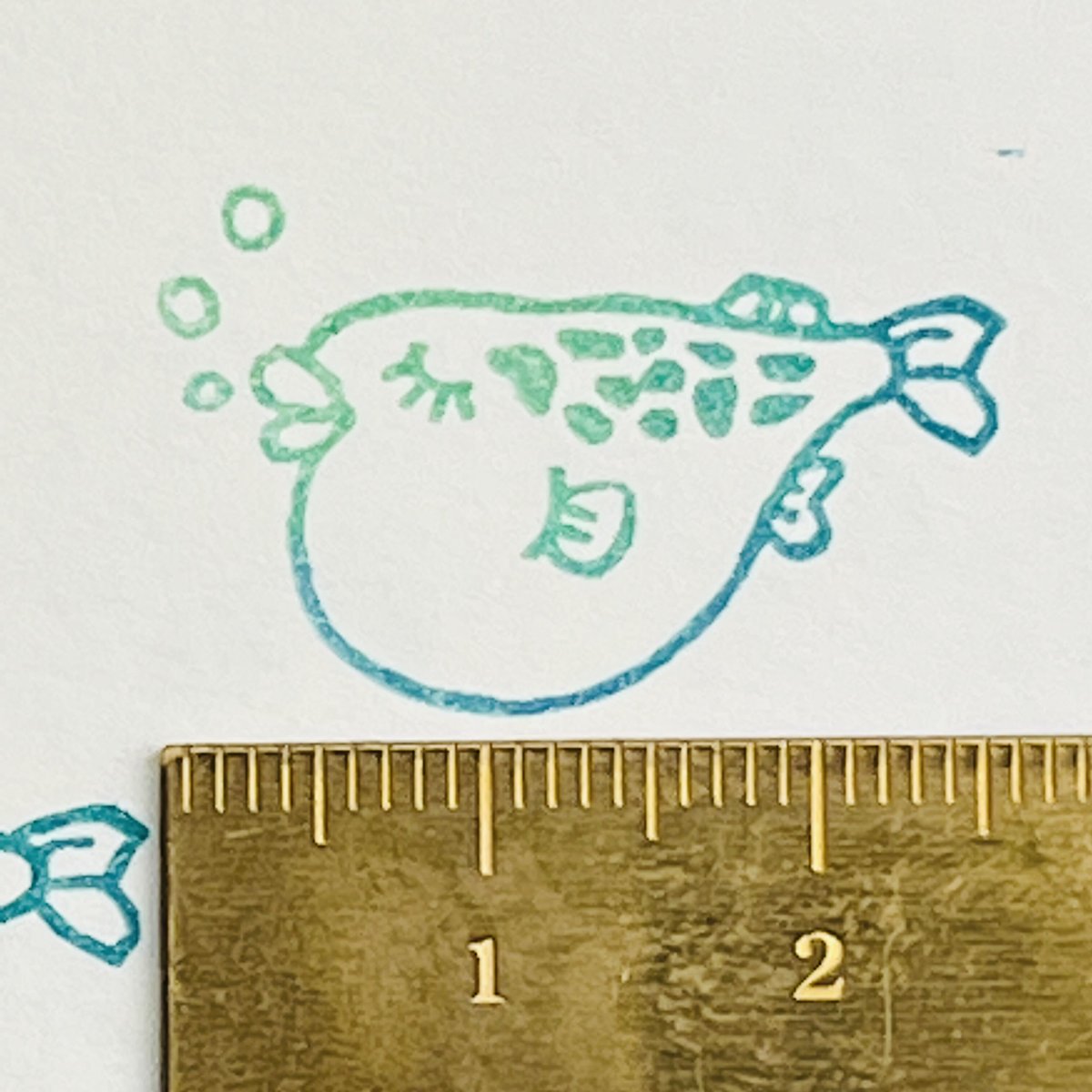 おふぐさん＊26mmx30mm＊ラバースタンプ＊R661 | RiraRiraはんこストア