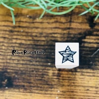 【ギザギザスター10mm角】絵文字はんこ10x10mm_R347