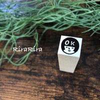 おかっぱ女子＊OK＊ラバースタンプ＊15㎜角＊R005