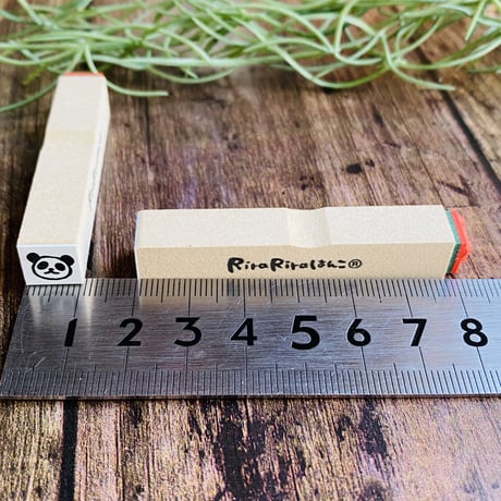 【パンダの顔だけ10mm角】絵文字はんこ10x10mm_R420