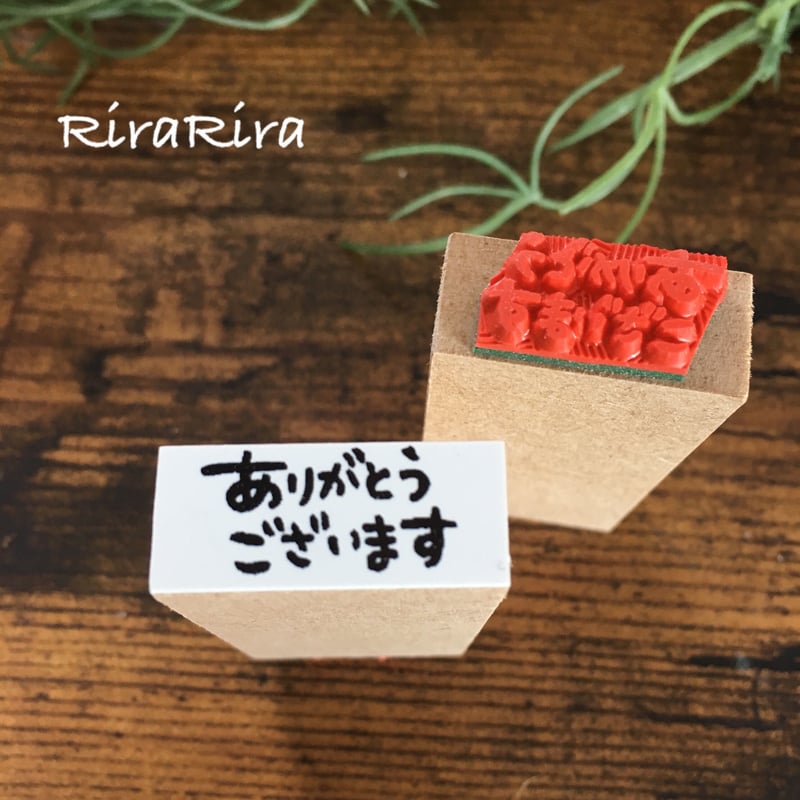 rima様♡ありがとうございます♡ ありがとうございます＊12mmx28mm＊ラバースタンプ＊R501_o