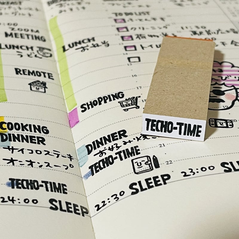 TECHO TIME(手帳タイム)】英字スケジュール文字はんこ TECHO TIME(手帳タイム)】英字スケジュール文字はんこ