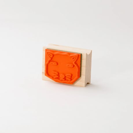【クリップチベットギツネ】デザインはんこ30x40mm_R944