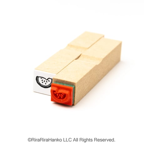 【スイカ10mm角】絵文字はんこ10x10mm_R1038