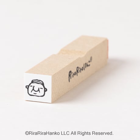 【岩井係長の顔だけ10mm角】絵文字はんこ10x10mm_R417
