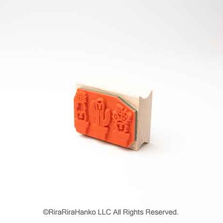 【窓際のさぼんぬブラザーズ】デザインはんこ30x40mm_R1062