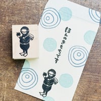 【海女ちゃん】デザインはんこ30x40mm_R975