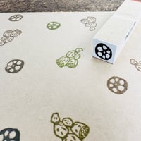 【6/14まで300円】  【れんこん15mm角】デザインはんこ15x15mm_R912