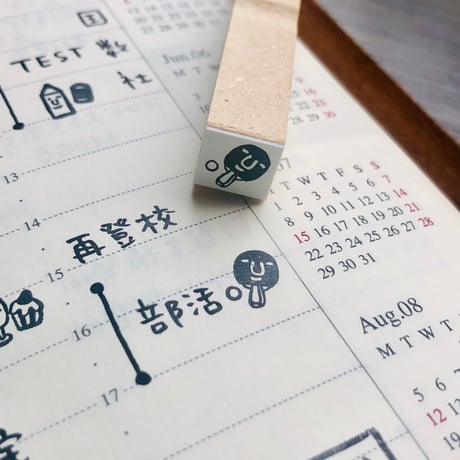 【卓球10mm角】絵文字はんこ10x10mm_R394