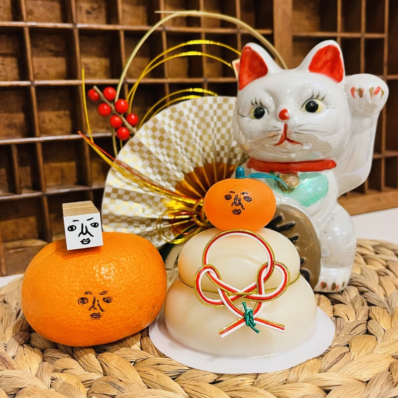 15㎜角】何でも関さん顔パーツだけ＊ラバースタンプ ＊R604 | RiraRira