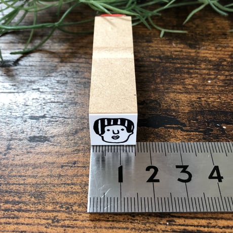 【たまよちゃんの顔だけ15mm角】デザインはんこ15x15mm_R009