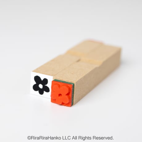 【お花(ベタ塗り)10mm角】絵文字はんこ10x10mm_R1275