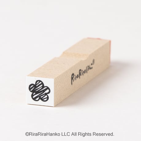 【ギザギザフラワー10mm角】絵文字はんこ10x10mm_R422