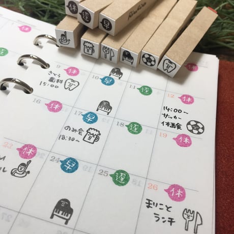 【サッカー10ｍｍ角】絵文字はんこ10x10mm_R102