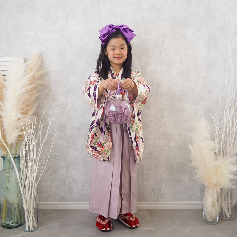 レンタル】2 ステップ袴（7歳用パープル） | HAM-NICO