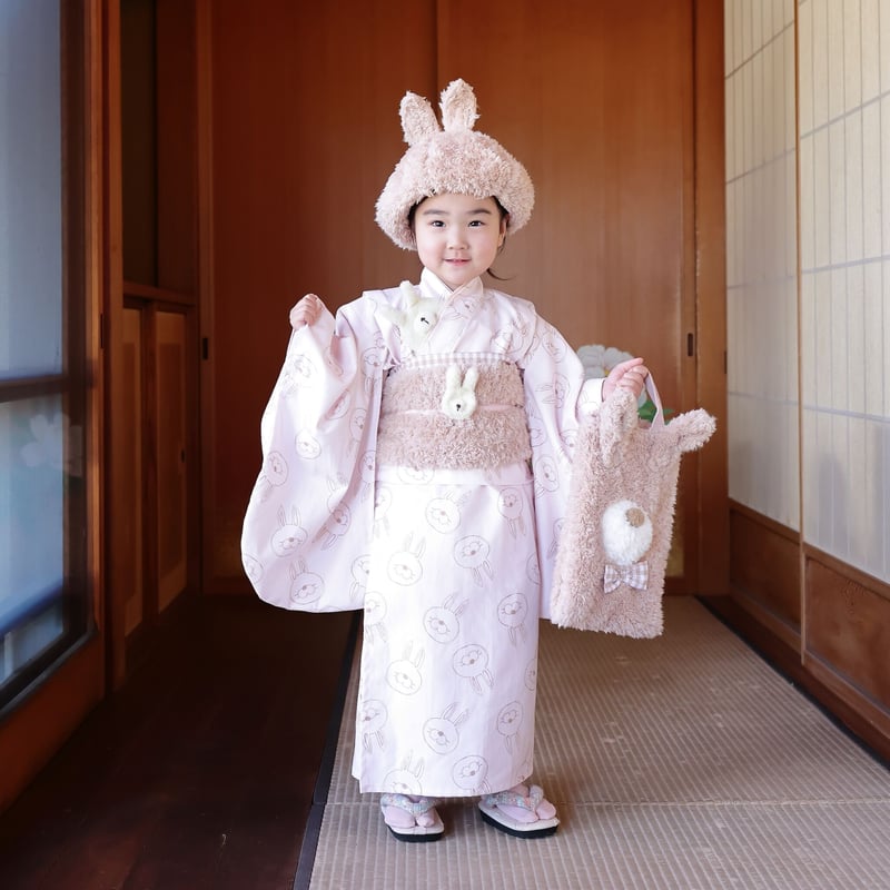 2 ステップ着物（3歳用うさぎ帯タイプ） | HAM-NICO