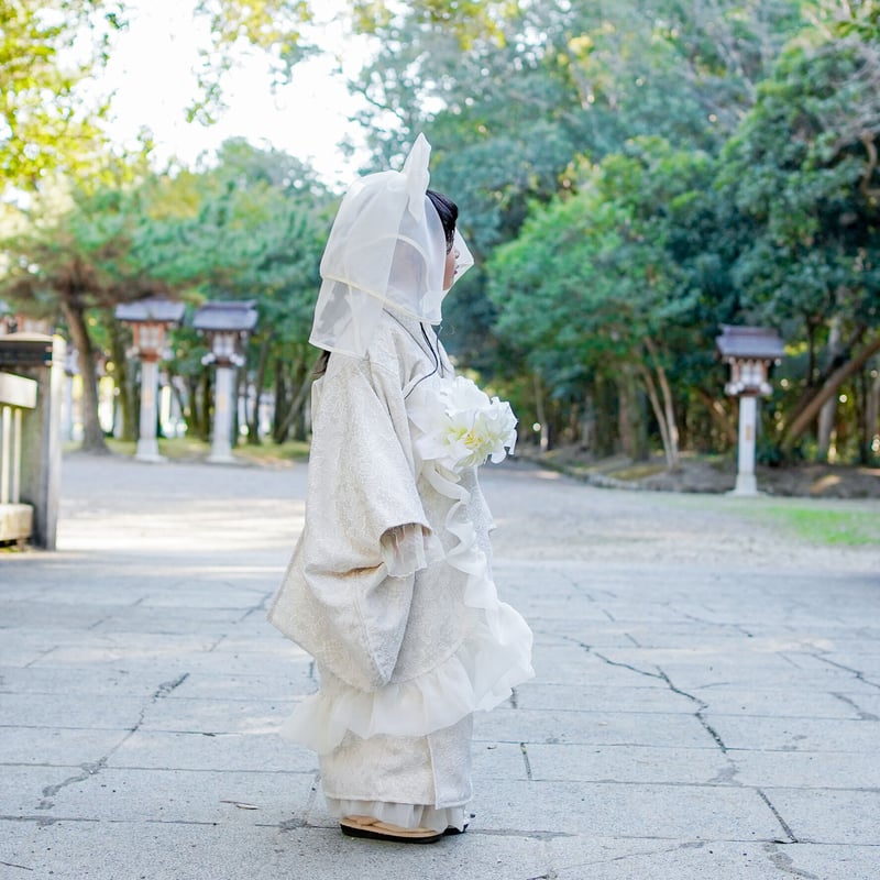 レンタル】2 ステップ着物（7歳用白無垢打掛） | HAM-NICO