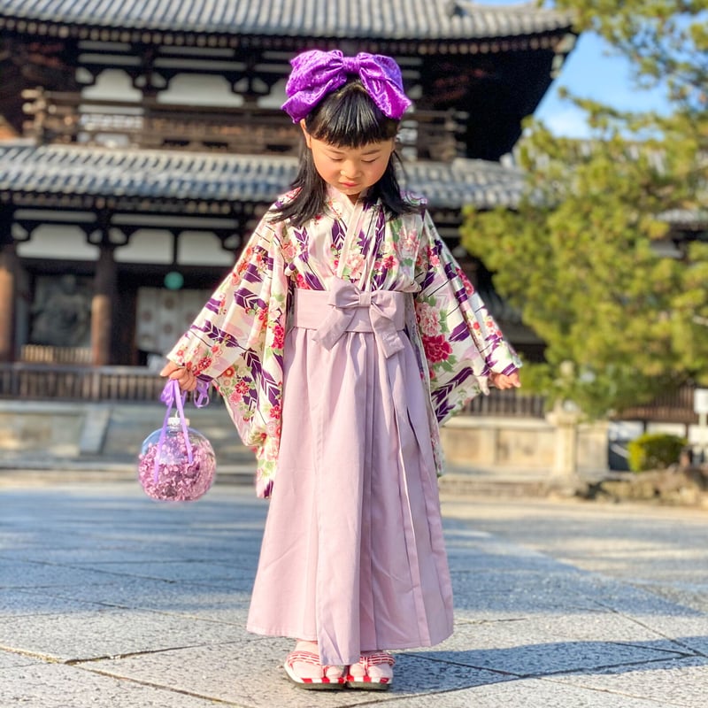 レンタル】2 ステップ袴（7歳用パープル） | HAM-NICO