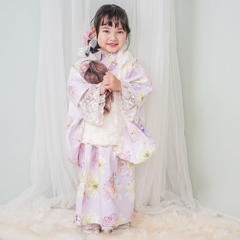 レンタル】2 ステップ着物（3歳用flower） | HAM-NICO