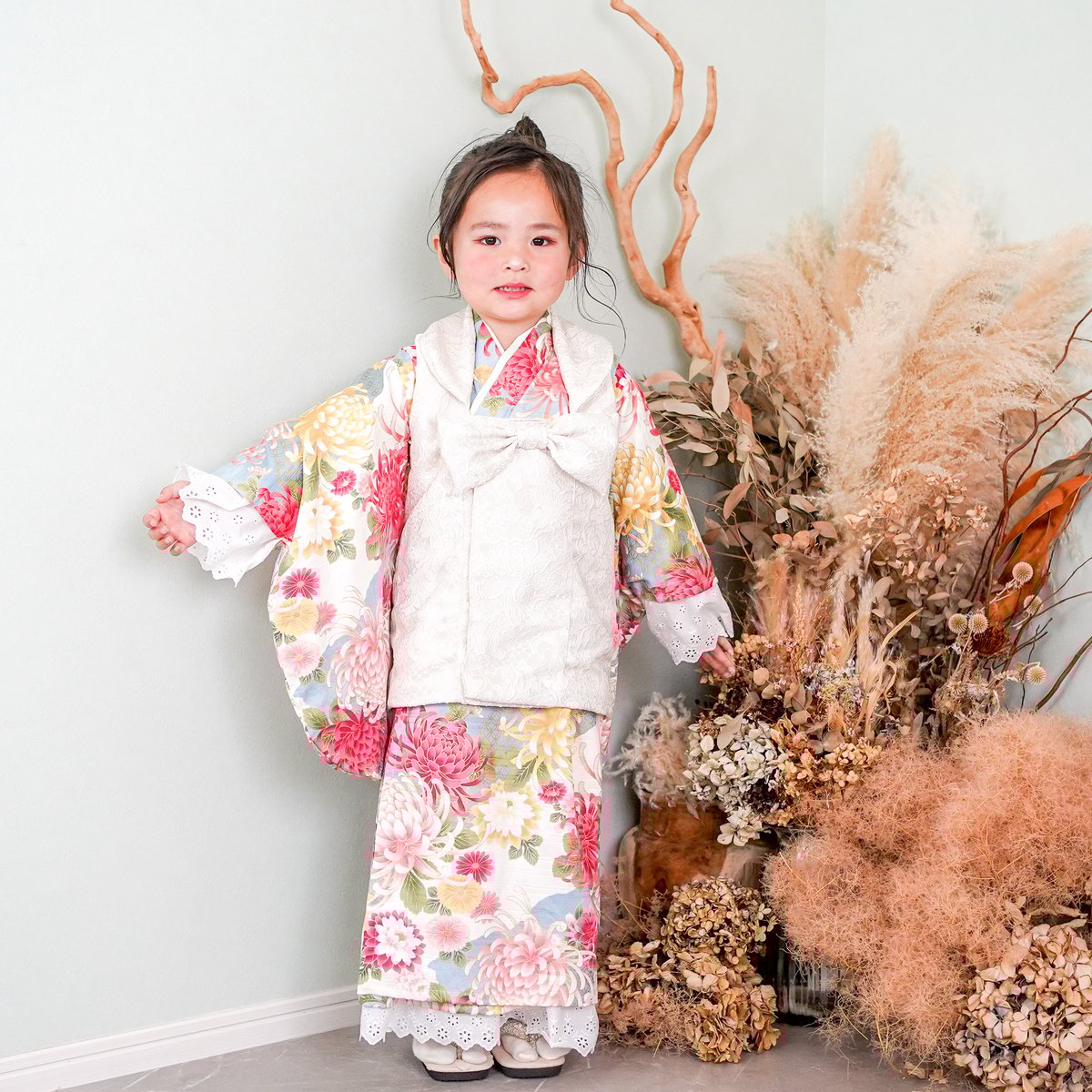 レンタル】2 ステップ着物（3歳用BL.F） | HAM-NICO