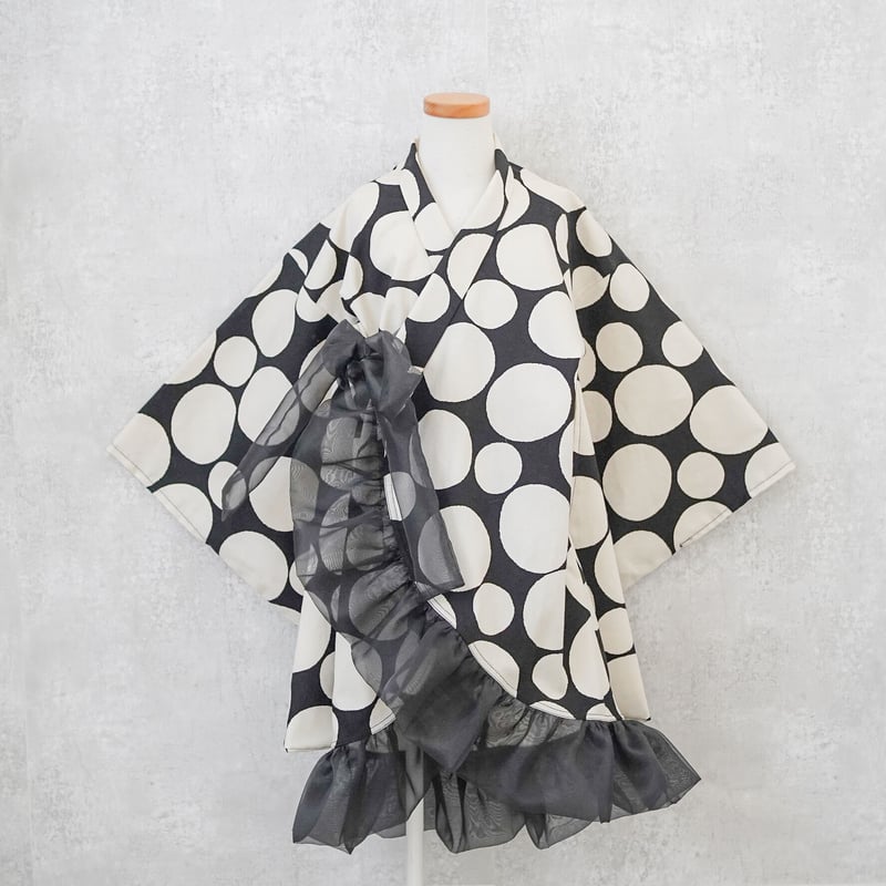 レンタル】2 ステップ着物（7歳用白黒シンプルコーディネート） | HAM-NICO