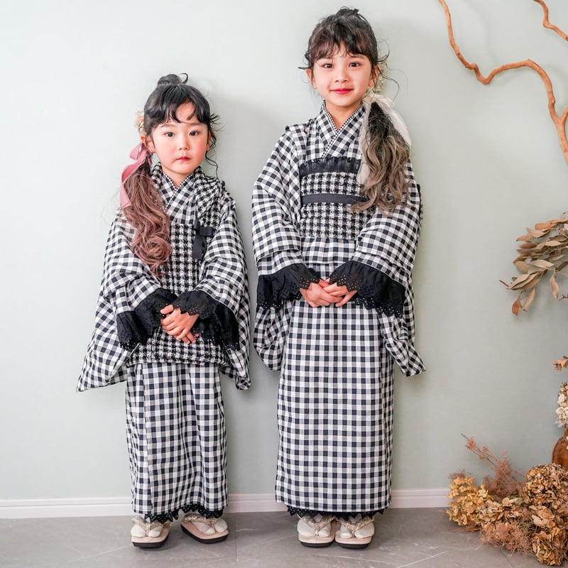 レンタル】2 ステップ着物（7歳用ギンガムチェック） | HAM-NICO
