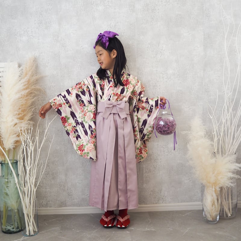 レンタル】2 ステップ袴（7歳用パープル） | HAM-NICO