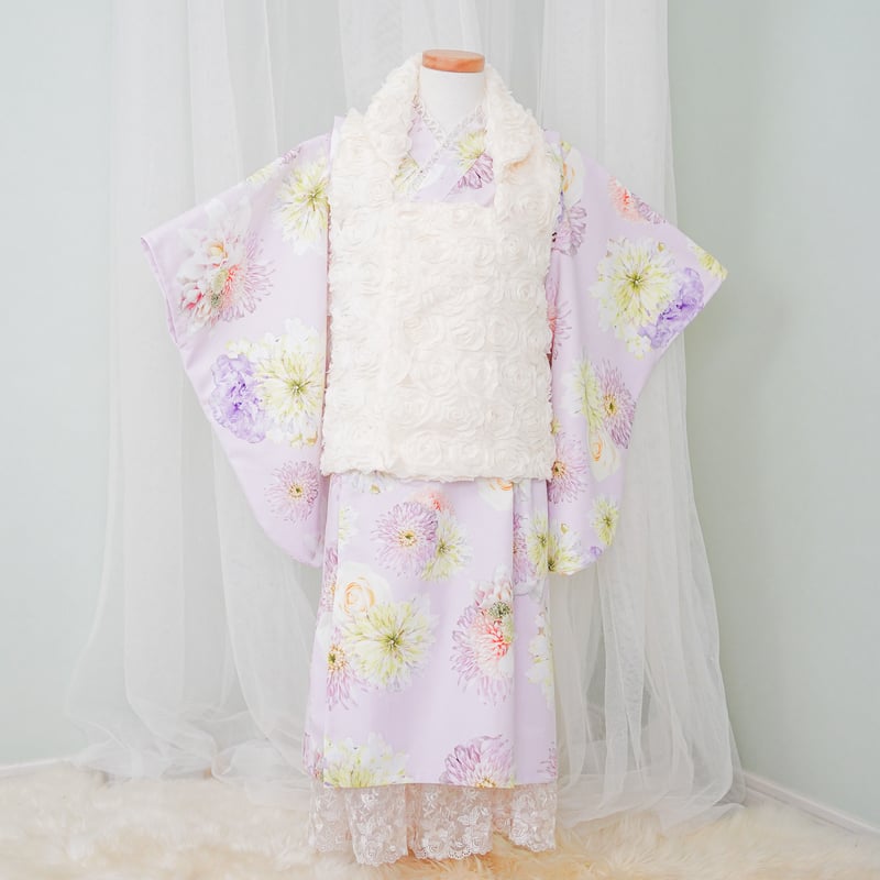 レンタル】2 ステップ着物（3歳用flower） | HAM-NICO