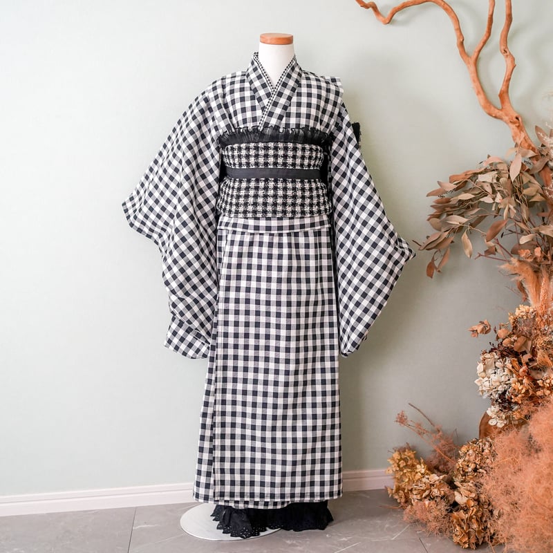 レンタル】2 ステップ着物（7歳用ギンガムチェック） | HAM-NICO
