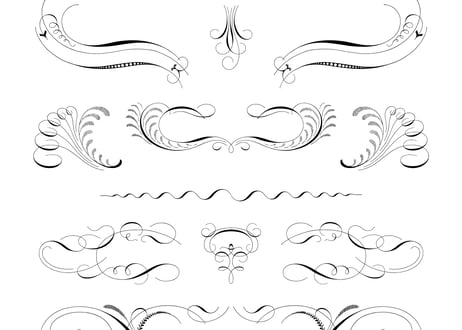 装飾活字：Gravure et Fonderie C. Derriey. Specimen-album. [TRAITS DE PLUME]