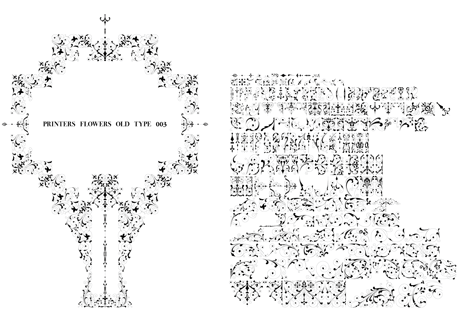 装飾活字：PRINTERS FLOWERS OLD TYPE 003