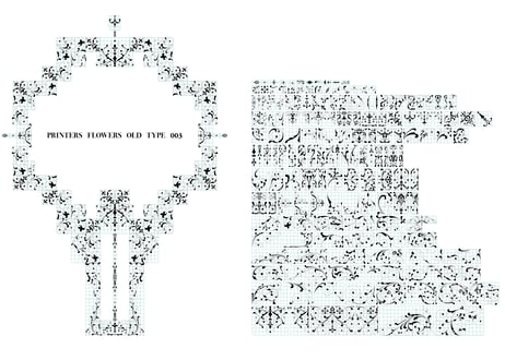 装飾活字：PRINTERS FLOWERS OLD TYPE 003