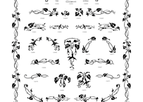 装飾活字：BORDURE FUCHSIA F