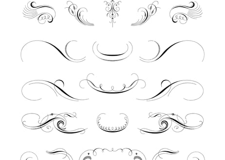 装飾活字：Gravure et Fonderie C. Derriey. Specimen-album. [TRAITS DE PLUME]