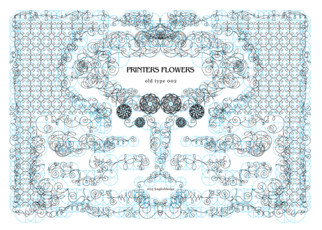装飾活字：PRINTERS FLOWERS OLD TYPE 002