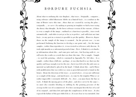 装飾活字：BORDURE FUCHSIA F