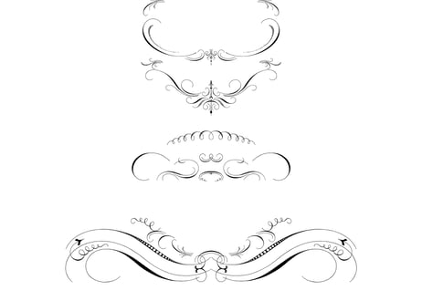 装飾活字：Gravure et Fonderie C. Derriey. Specimen-album. [TRAITS DE PLUME]