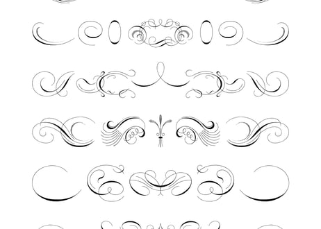 装飾活字：Gravure et Fonderie C. Derriey. Specimen-album. [TRAITS DE PLUME]