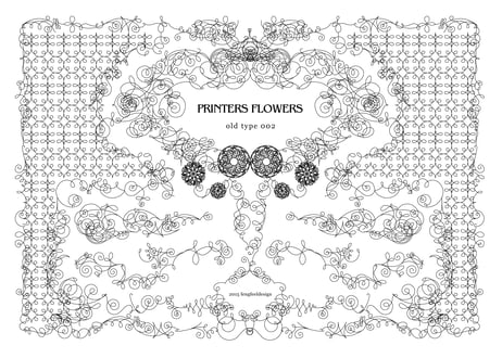 装飾活字：PRINTERS FLOWERS OLD TYPE 002