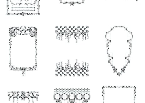 装飾活字：BORDURE FUCHSIA F