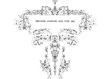 装飾活字：PRINTERS FLOWERS OLD TYPE 003