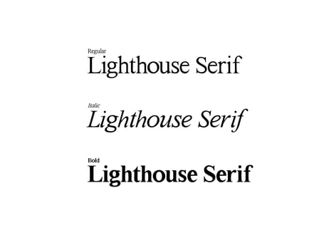 フォント：Lighthouse Serif
