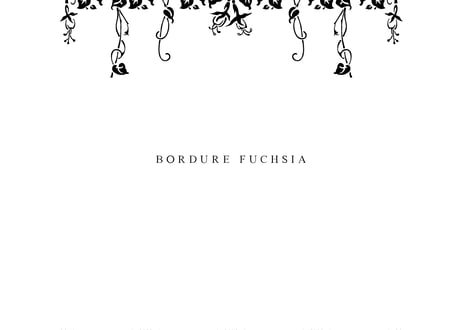 装飾活字：BORDURE FUCHSIA F