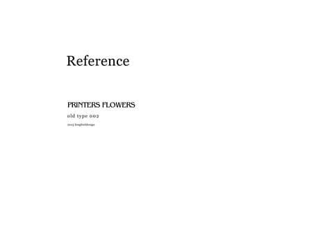 装飾活字：PRINTERS FLOWERS OLD TYPE 002