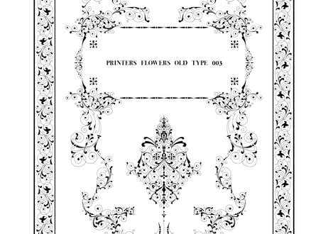装飾活字：PRINTERS FLOWERS OLD TYPE 003