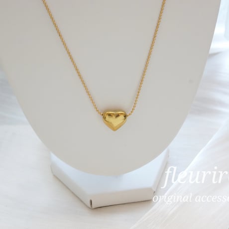 金アレ対応♥️ハート♡ボールチェーンネックレス✳️アレルギー対応 /サージカルステンレス/シンプル