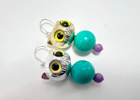 福招き猫ピアス