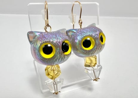福招き猫 ピアス